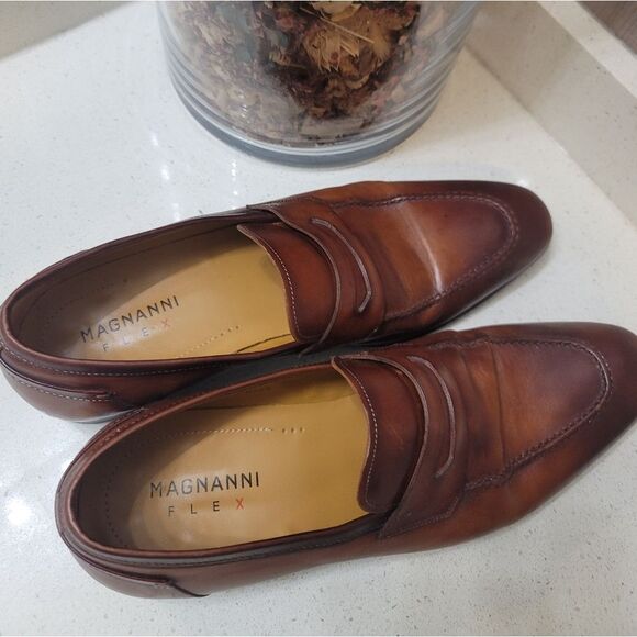 Magnanni Brown Leather Loafers